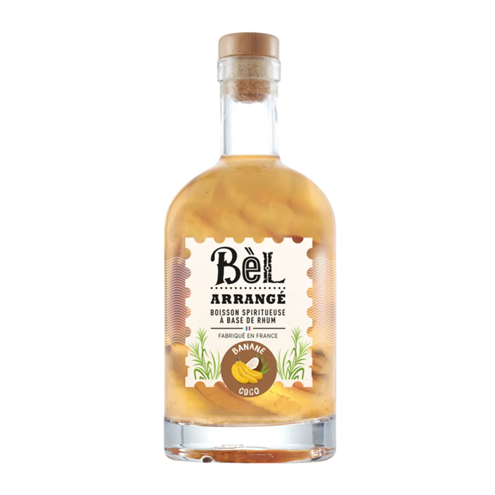 Boisson spiritueuse à base de Rhum Bèl Arrange   Banane Coco 32°