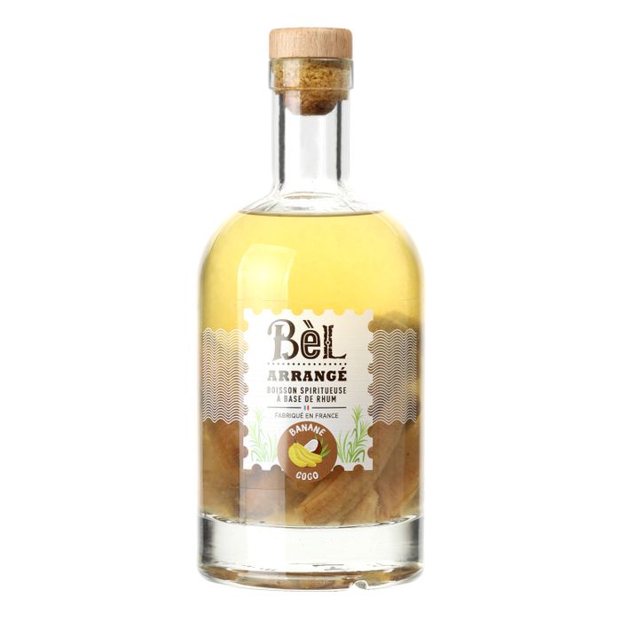 Boisson spiritueuse à base de Rhum Bèl Arrange   Banane Coco 32°