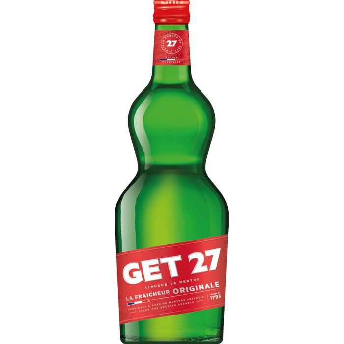 GET 27 Liqueur de Menthe Fraîche Poivrée, Cocktail Digestif , 17,9